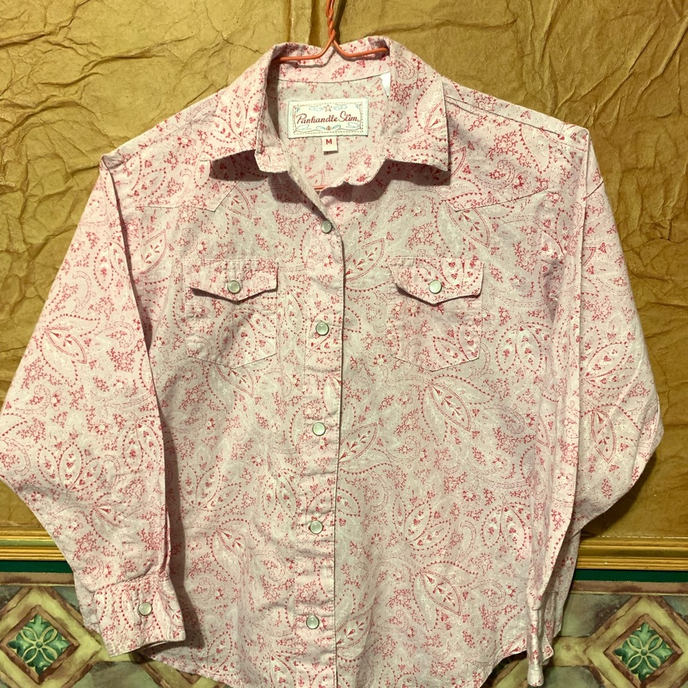 Girls Panhandle Slim printed long sleeved M shirt